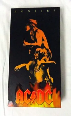 AC/DC Bonfire 3 CD Box Set Booklet Poster Tattoo & Rare Guitar Pick  62119-2 • $29.99