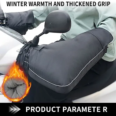 Motorcycle Handlebar Grips Mittens Cover Winter Warm Waterproof Windproof Gloves • $29.90