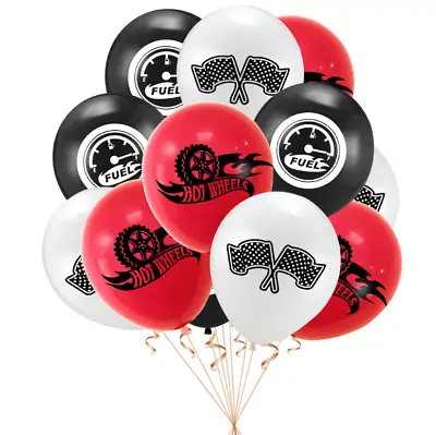 24 12  Formula 1 Racing Car Latex Balloon Karting Hot Wheel Birthday Party Decor • $4.33