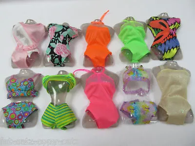 Gorgeous Cute & Unique 12  Doll Set Of 2 Bikini's/swimming Costume Ukseller  • £3.95