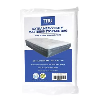 TRU Lite Mattress Storage Bag - SEALABLE Mattress Bag For Moving - Heavy Duty... • $36.33