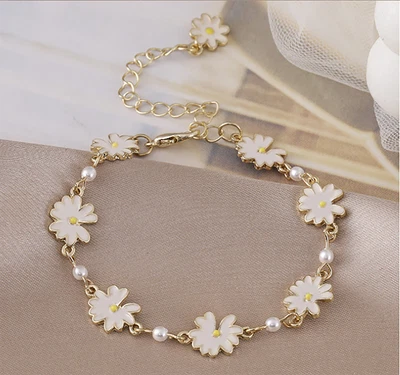 £3.99 • Buy UK Cute Daisy Summer Flower Floral Dainty Minimalist Bracelet Jewellery Gifts