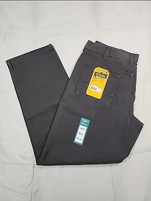 36x32 Carhartt Men's Gray Rugged Flex Relaxed Fit Canvas 5 Pocket Pants BN2517-M • $39.99