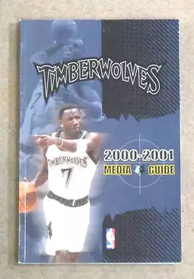 Minnesota Timberwolves Nba Basketball Media Guide - 2000 2001 - Near Mint • $5.99