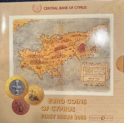 2008 Euro Coins - Central Bank Of Cyprus - Official Mint Coin Set • $1