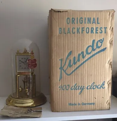 1950 Working Kundo Kieninger & Obergfell 400 Day Anniversary Clock Original Box • $269.77