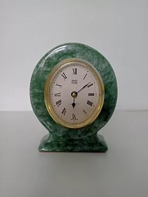 Vintage Green Marble Ceramic Park Rose  Mantel Clock Made In Germany Quartz • $16.02