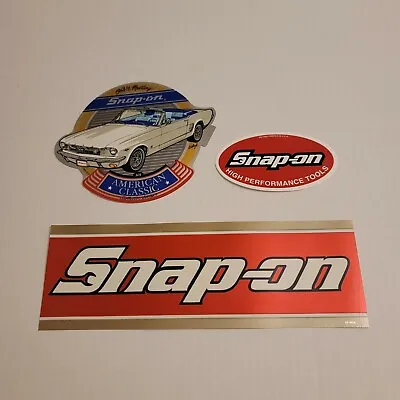 Lot 3 Vintage Snap-On Tools Bumper Sticker 1964 1/2 Mustang Oval Tool Box Decal • $29.88