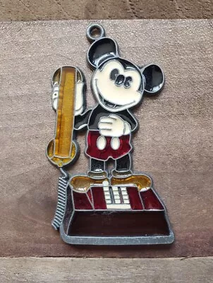 Vintage Mickey Mouse Telephone Sun CATCHER Light Metal Trim - Walt Disney Prod • $14.95