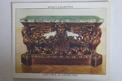 Kings Art Treasures Vintage Wills Mid Size Royal Trade Card Carved Side Table • $5.56