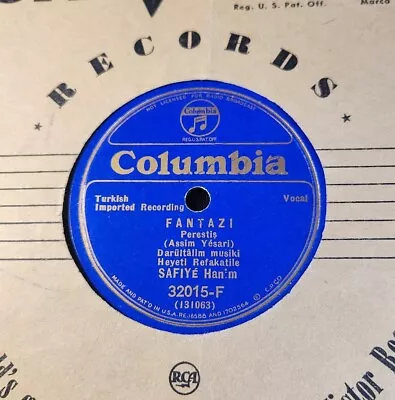 Vintage Safiyé Hanim Fantazi (Perestis) 78 RPM Turkish Columbia 32015-F G+ • $17.34