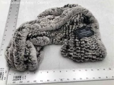 Cejon Womens Gray Rabbit Fur Neck Warmer Multifunctional Winter Infinity Scarf • $9.99