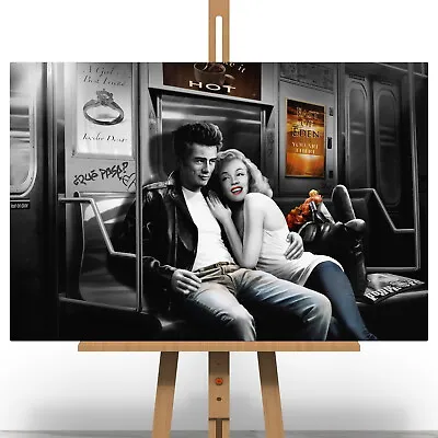 Marilyn Monroe James Dean NYC Subway New York Canvas Print Picture Wall Art • £9.99