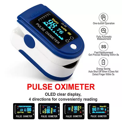 ✅✅Professional Finger Pulse Oximeter Blood Oxygen Saturation Monitor Heart Rate • $11.45