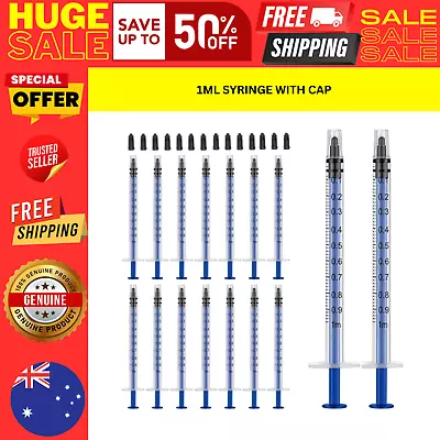 50 Pack Syringe With Caps Feed Pets Oral Oil Or Glue Applicator 1ml Sealed NEW • $17.03