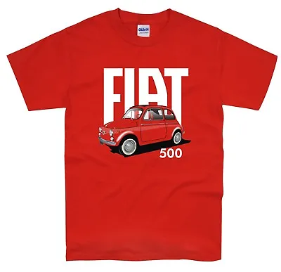 $16.50 • Buy Classic Italian Fiat 500 T Shirt Vintage Retro Car Design Cool Unisex  Original