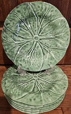 Gardeners Eden 11  Melamine Cabbage Leaf Dinner Plates Set Of 6 NEW • £59.84