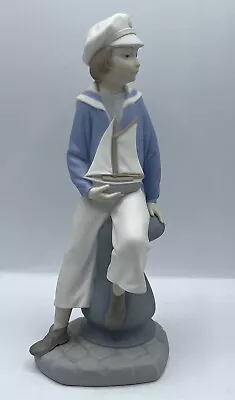 Lladro Porcelain Boy With Yacht Sailor Sailboat  # 4810 Retiered In 1998 • $69.95