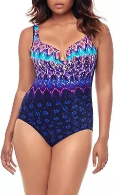 Miraclesuit Women's Bella Alba Escape Underwire One-Piece Swimsuit Size 16 • $59.99