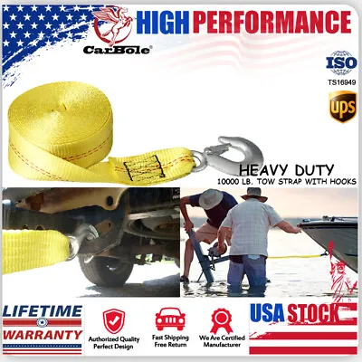 Heavy Duty Car Boat Trailer Replacement Winch Strap 2  X20' 10000LB W/ Hook USA • $21.43