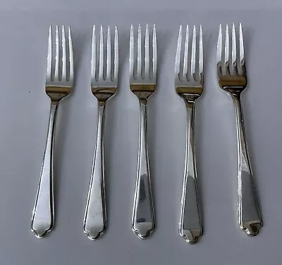 VTG 5 WALKER & HALL SILVER PLATE 13cm EPNS ST JAMES DESSERT CAKE FORKS CUTLERY • £48