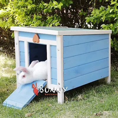 Rabbit Hutch Blue Hide House For Rabbit Play Pen Enclosure Run Runs Tortoise • £34.99