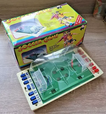 VINTAGE SOCCER FOOTBALL GAME MADE IN HONG KONG 1980's TOY RARE BOXED P428 • £37.95