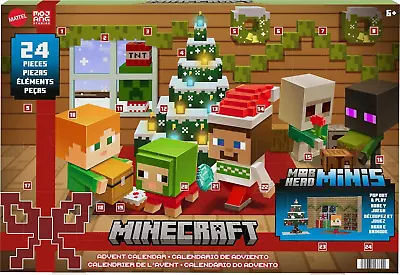 Minecraft Mob Head Minis Advent Calendar 24 Days Of Surprises New Toy Gift • $37
