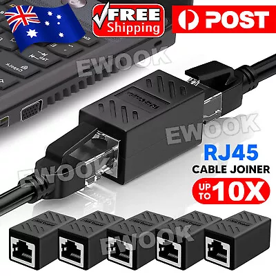 RJ45 Ethernet Cable Joiner Extender Coupler Cable Female Adapter LAN Cat6 Cat7 • $4.95