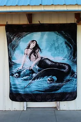 Anne Stokes Sirens Lament Mermaid Gothic Fantasy Queen Size Blanket Bedspread • $60.01