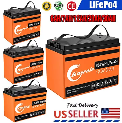 12V 30Ah 20Ah 12Ah 7Ah LiFePO4 Lithum LFP Battery Build-in BMS Deep Cycle Solar • $22.98