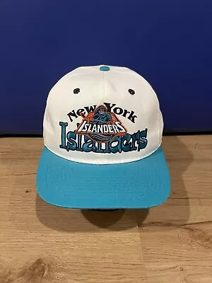 Vintage 90s New York Islanders #1 Apparel Snapback Hat • $34.99