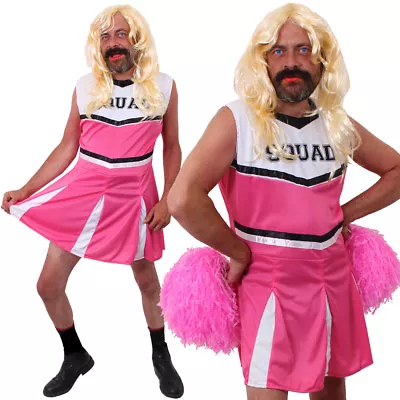 Funny Stag Do Costume Mens Cheerleader  Outfit Novelty Dress Cheer Uniform  • £14.99