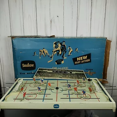 60's Vintage Tudor Deluxe Hockey Table Top Game 710 W/ Original Box • $225