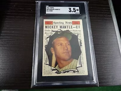 1961 Topps Mickey Mantle All Star Card # 578  Sgc 1 • $36