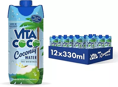 Vita Coco Pure Coconut Water 12X330Ml Naturally Hydrating Packed With Electrol • £13.49