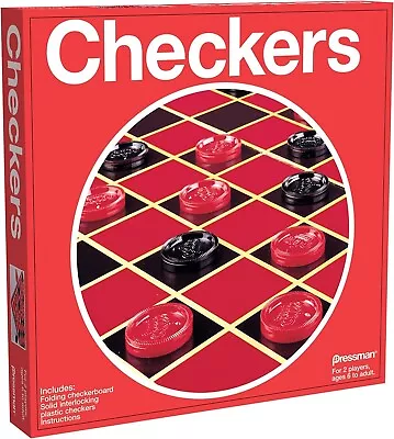 Pressman Checkers -- Classic Game With Folding Board And Interlocking Checkers  • $12.39