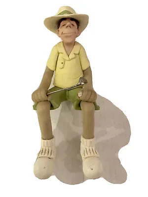 D Manning Shelf Sitter Male Golfer Family Of Friends Outfit Clay Figurine New • $17.98
