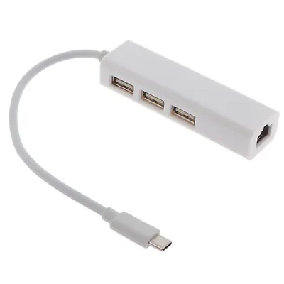 $13.26 • Buy USB-C Ethernet Adapter 3 USB C Hub To Ethernet RJ45 Lan Adapter Network Ca-b