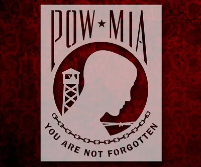 POW MIA Military Veteran 8.5  X 11  Custom Stencil FAST FREE SHIPPING (32) • $11.99