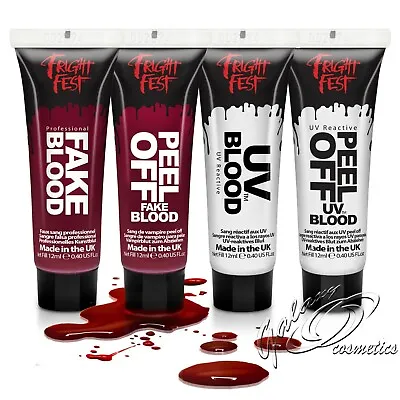 FAKE BLOOD Halloween Scary Stage Makeup Face Body Painting Realistic Party • £3.50