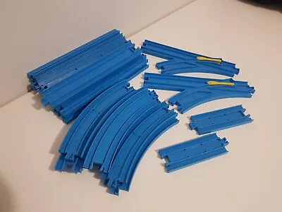 Thomas The Tank Engine Blue Tomy Track Pieces Mixed Lot Of 20 Pieces #4 • $16