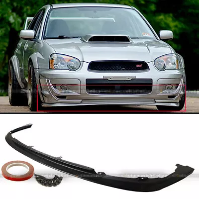 $65.99 • Buy For 04 05 WRX STI Urethane V-Limited Style PU 1PC Front Bumper Chin Lip Body Kit
