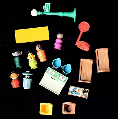 Vntg Fisher Price Little People Sesame Street Accessories Characters Mixed Lot • $55