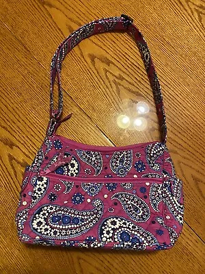 Vera Bradley Double Strap Purse. Boysenberry Purple Paisley 12” X 9” • $24