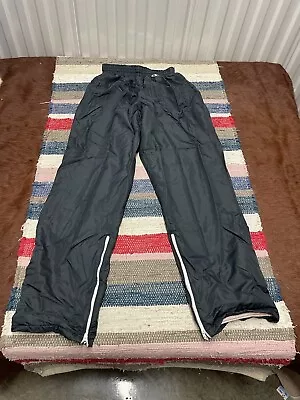 Vintage Made In USA Champion Size Large Track Pants Black Joggers Drawstring • $29.90