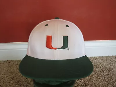 Nike 643 University Of Miami Hurricanes Fitted Hat Cap 6 3/4  Never Worn • $16.37