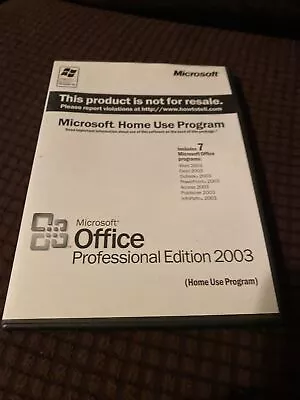 Microsoft Office Professional Edition 2003 (Home Use) W/Key (Word Excel Etc) • $15.75