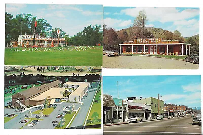Lot Of 24 Linen Chrome Postcards Roadside Motels Restaurants Main Streets Etc • $12