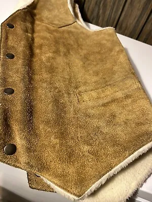 Vintage Schott Vest Adult Large Suede Size 46 • $28